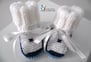 Bonnet et chaussons layette bébé tricot fait main