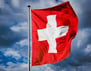 swiss flag flying in wind