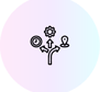a clock and gears on a circular object