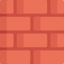 a brick wall with a red brick wall and a white brick wall