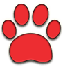 Red paw icon