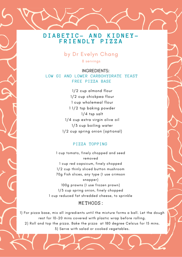 diabetic and kidney friendly pizza
