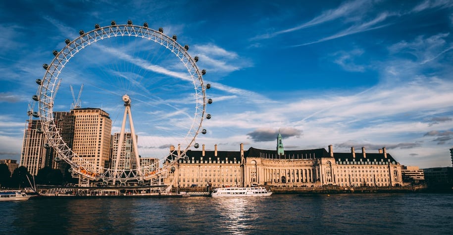 london city view with london eye