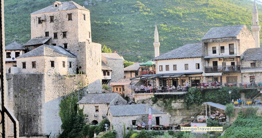 Medieval houses in Mostar - a pretty and cheap destination in Europe