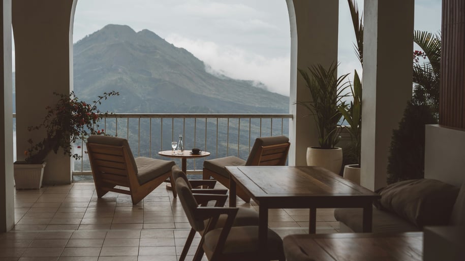 a table with chairs and a table with chairs