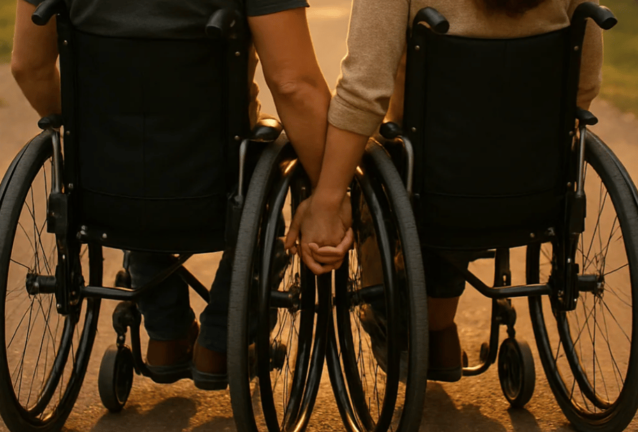 mains entrelacées pour la journée mondiale des mobilités et de l'accessibilité
