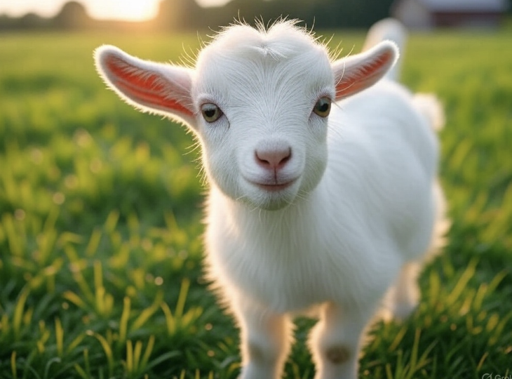 Petit chèvre trop mignonne pour la journée mondiale des animaux