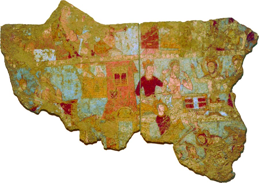 Scenes from Mahabharata found near Panjikent. 