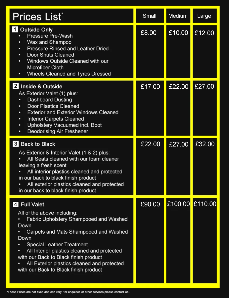 Valeting Bubble Car Valeting Fairplace Service Station MOTs