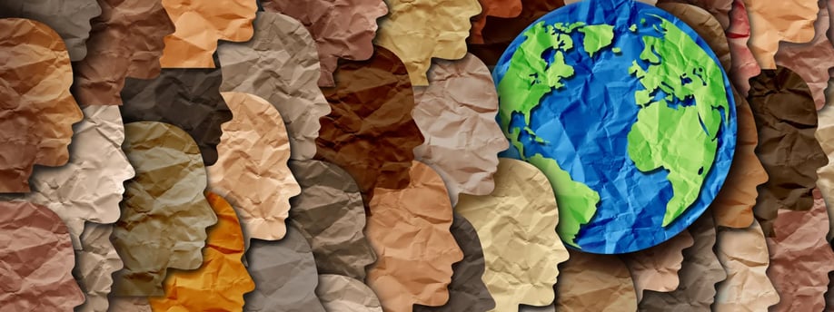 a globe with a globe in the middle of it