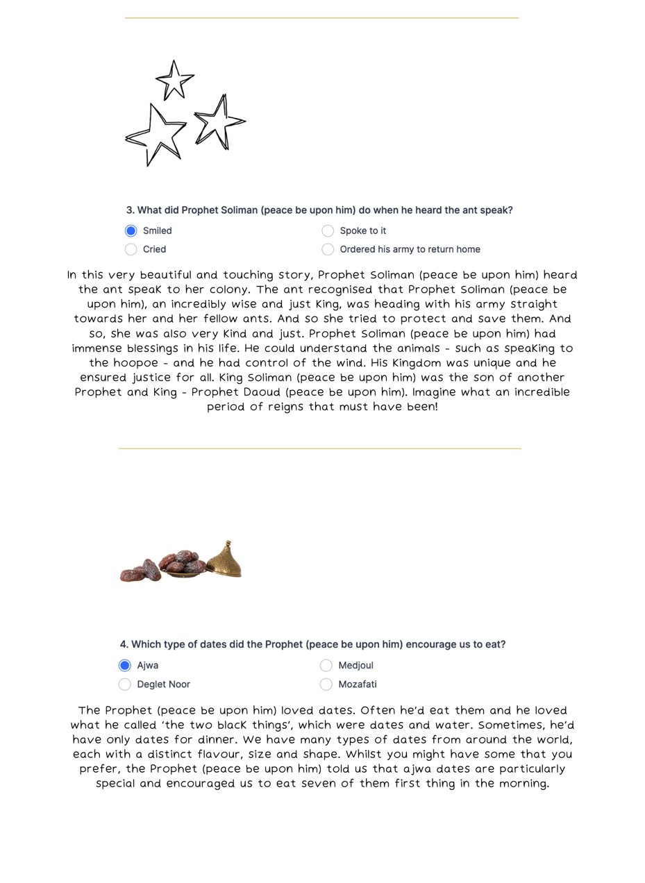 Tawfiq Issue 2 Quiz answers 3, 4