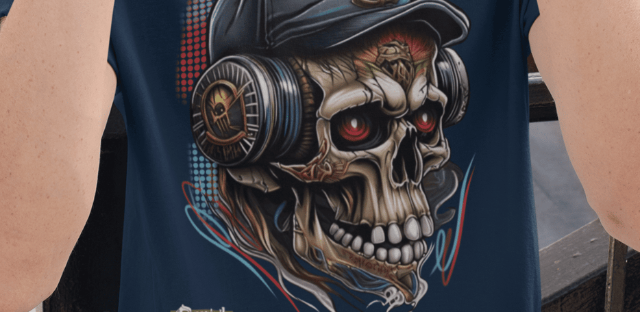Camiseta da Cavérik com design de grafite em tons vibrantes.
