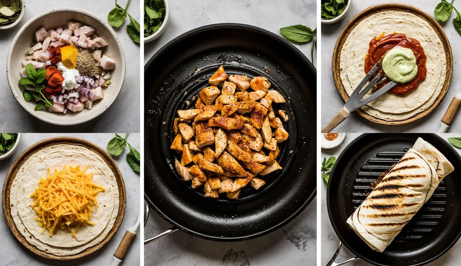 cheesy garlic chicken wrap ingredients