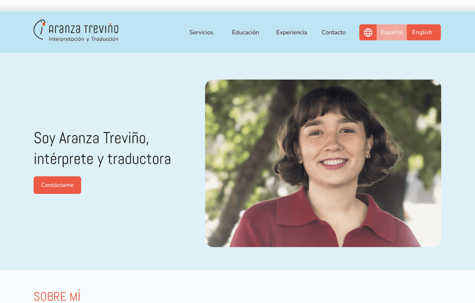 Sitio Web Aranza Treviño