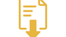 Download arrow over document icon