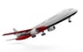 a large jetliner flying in the air