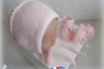Béguin chaussons roses barbapapa tricot bébé