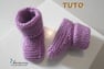 patron modèle chaussons à tricoter