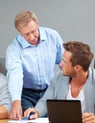 School psychologist or teacher working with student, progress evaluation, education follow-up, one-on-one session