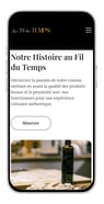 Smartphone qui affiche un site créé par Digibro Creation
