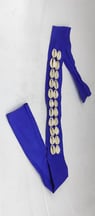 "Cloth forehead headband with natural shells–tribal-style head accessory,blue-for global buyers"