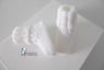 chaussons blanc lait layette bb tricotée main