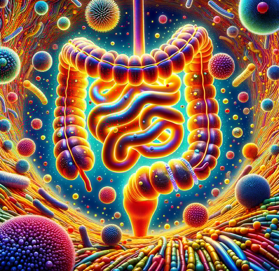 An illustration of probiotics producing VFAs