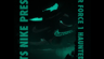 Frame from animated sneaker design - Floating sneaker parts with sideways font art gliding upward