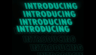 Scene from dark animation - introduction typography with neon glowing accents