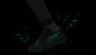 Sneaker motion graphic scene - canine subtle reveal while walk and lighting bolt buzz around