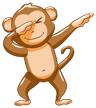 Creative monkey dabbing.