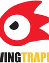 a red bird with a red bird on it's side