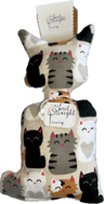 cat stuffed animal with a cat pattern