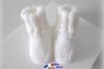 chaussons blanc lait layette bb tricotée main