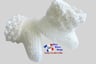 Chaussons blancs modele layette bb tricot bebe fait main