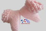 Chaussons roses modele layette bb tricot bebe fait main