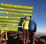 Skip's clients summiting at Uhuru Peak, Tanzania