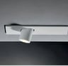 Sistema de iluminación TAUK 1 lineal con focos empotrados orientables en riel