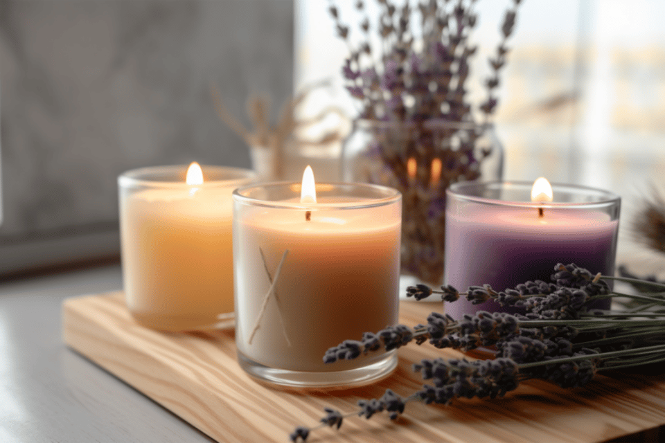 tres velas encendidas