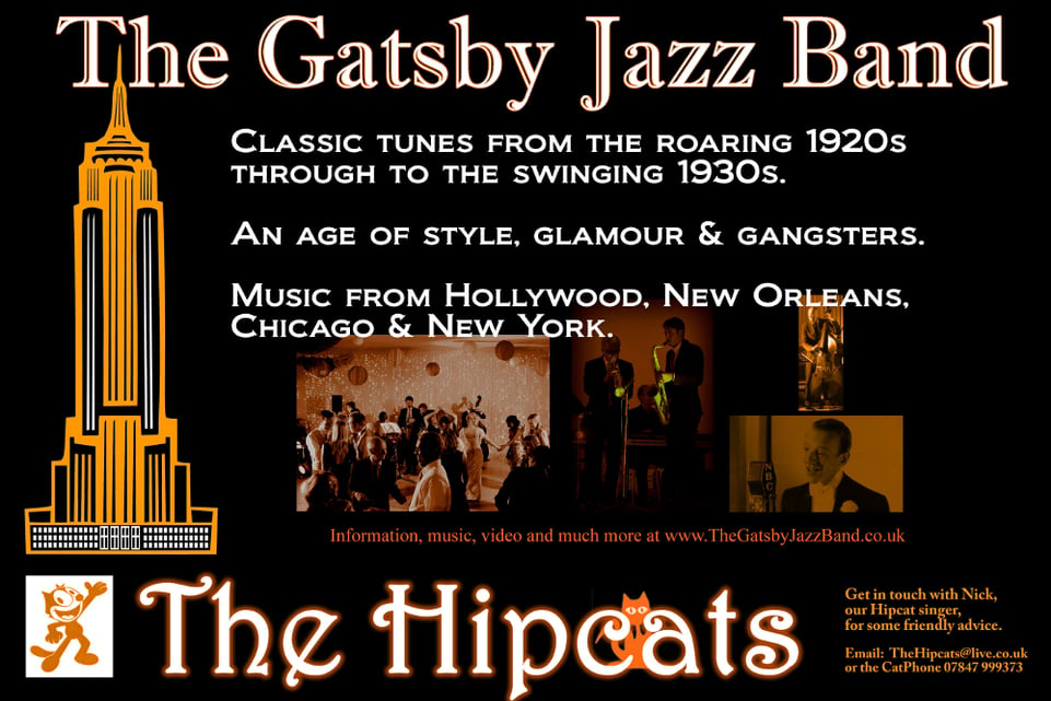 The Gatsby Jazz Band - 1920s & 1930s band for hire for weddings and events - Bristol, Birmingham, Oxford, Southampton, Exeter