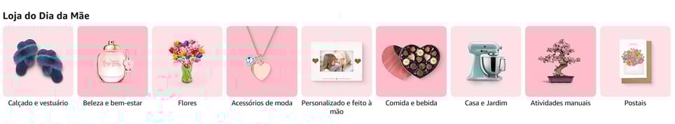 Produtos Amazon dia das mães