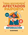 Cartel de cena nochevieja para afectados de la Dana valencia