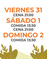 Cartel informativo comidas calientes para afectados de la DANA valencia