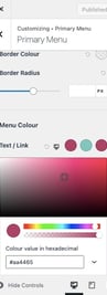 customise colours menu