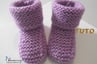 patron modèle chaussons à tricoter