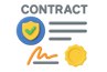 Secure contract with shield and signature