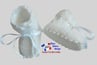 chaussons blancs tricot laine bb fait main