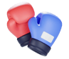 Graphique avec des gants de boxe illustrant la fréquence des entraînements et des cours proposés