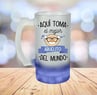 Tarro nevado personalizado con diseño único, ideal para bebidas frías y promociones especiales.