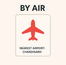 A graphic Showing that nearest airport to Karnal is chandigarh